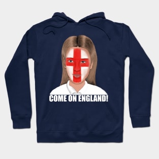 Come On England Football Flag Hoodie